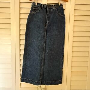 Y2K VintageGAP Blue Denim Maxi Skirt 26W